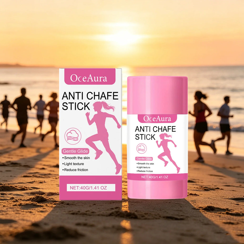 OceAura Anti Chafe Stick for Sports & Daily Use Sweat Resistant Anti Chafing Moisturizing Thigh Underarm Chafing Relief Stick Qme