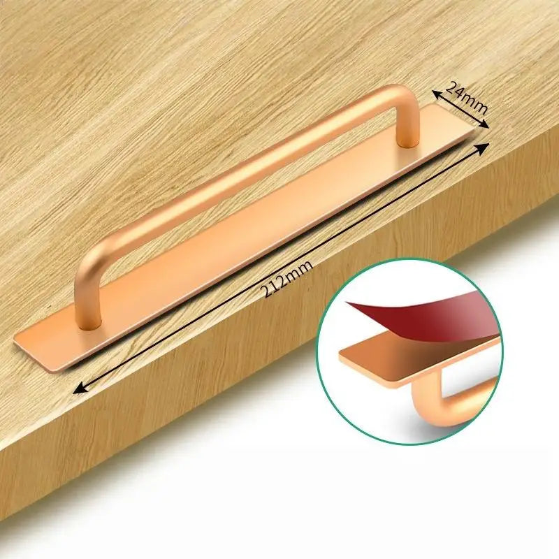 Drawer Handle Aluminum Self Adhesive Handles Easy Installation Doors Windows No Drilling Window Door Handle Modern Minimalist Qme A5