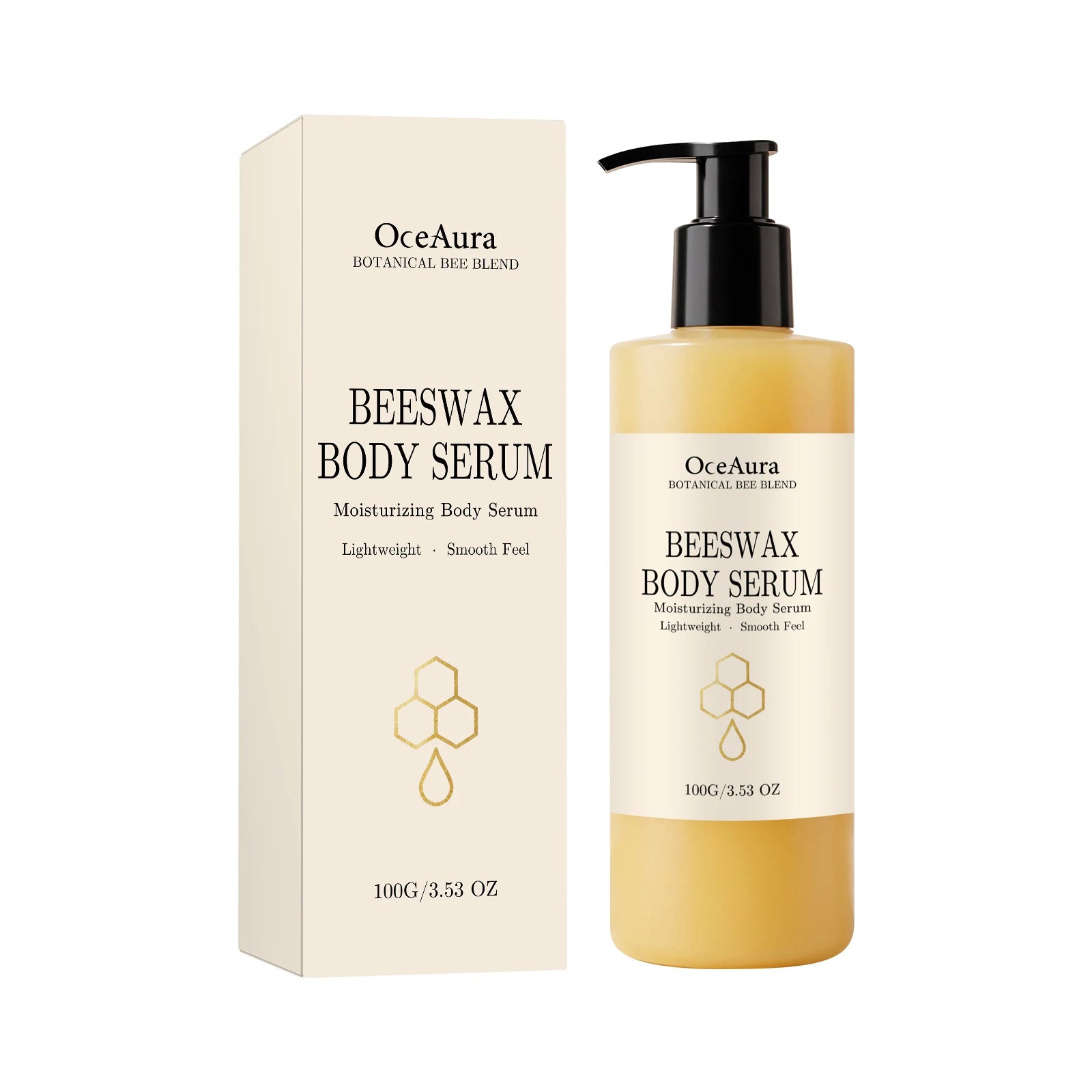 OceAura Beeswax Body Serum Botanical Plant Extract Nourishing Deep Hydration Skin Elasticity Boosting Lightweight Smoothing Body Qme 100g