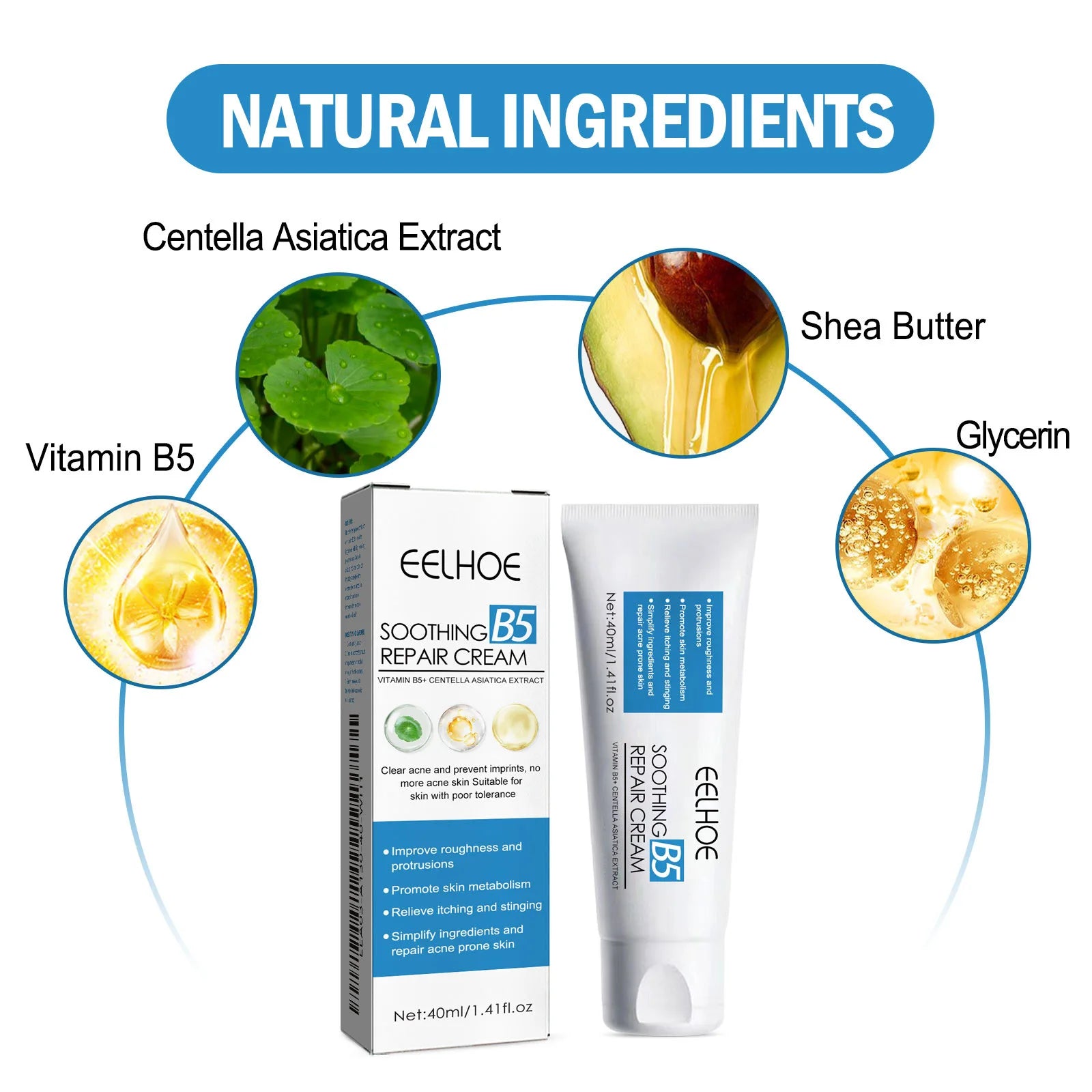 B5 Repair Cream Moisturizing Hydrating Soothing Dry Chapped Redness Skin Nourishes Hydrating Barrier Support Beauty Face Cream Qme