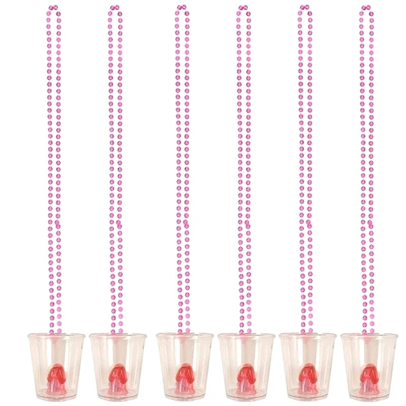 ^Bride To Be Cup Plastic Shot Glasses Necklace Bachelorette Party Supplies Wedding Bridal Shower Hen Night Decorations Qme