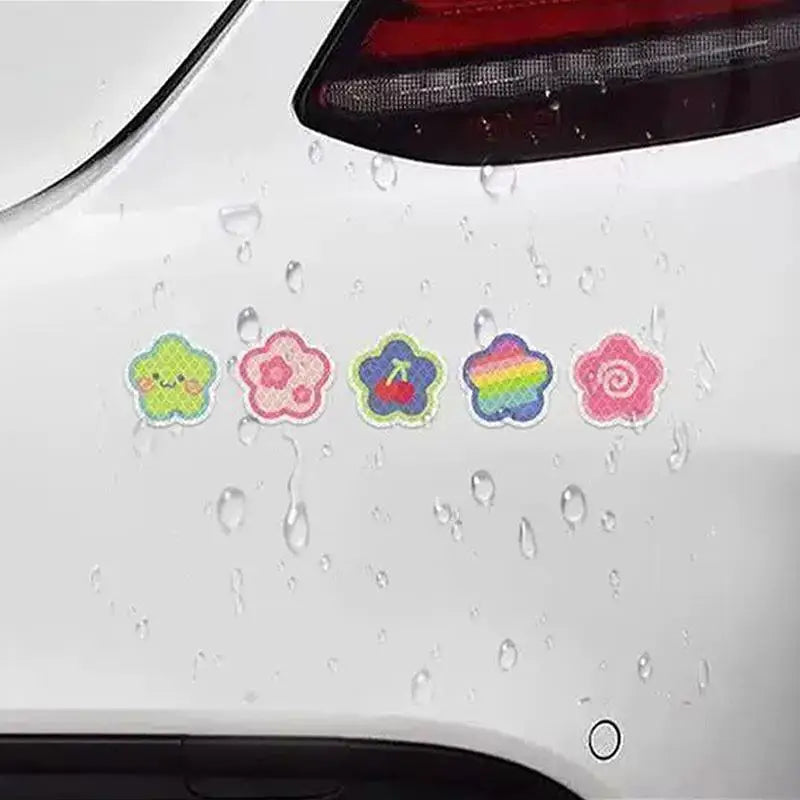 Car Reflective Stickers Helmet Waterproof Decal Hearts Butterfly Qme