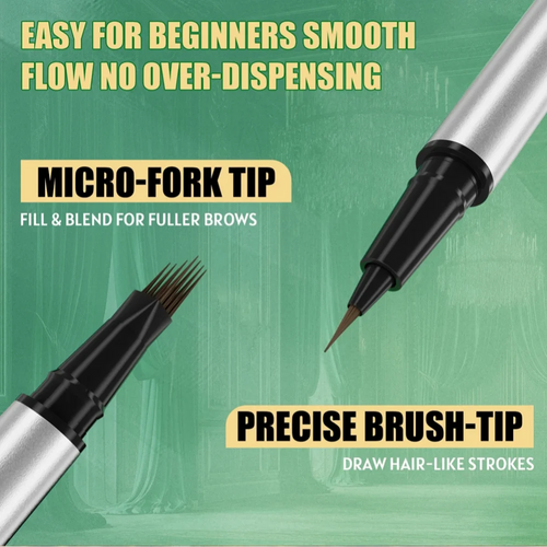  2 In 1 Dual-ended Eyebrow Pencil Eyeliner Waterproof Sweat-proof Smudge-proof Fade-resistant 4D Lasting Liquid Eyebrow Qme
