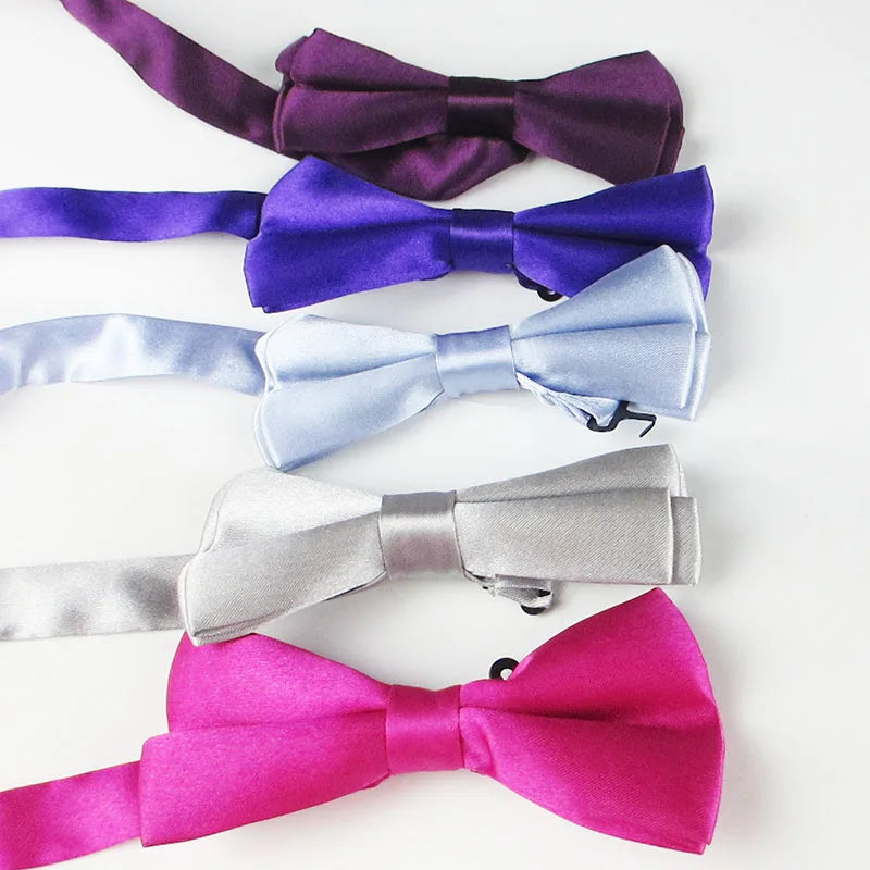 Bow Tie Men Bowtie Solid Fashion Butterfly Cravat Groom Banquet Party Qme