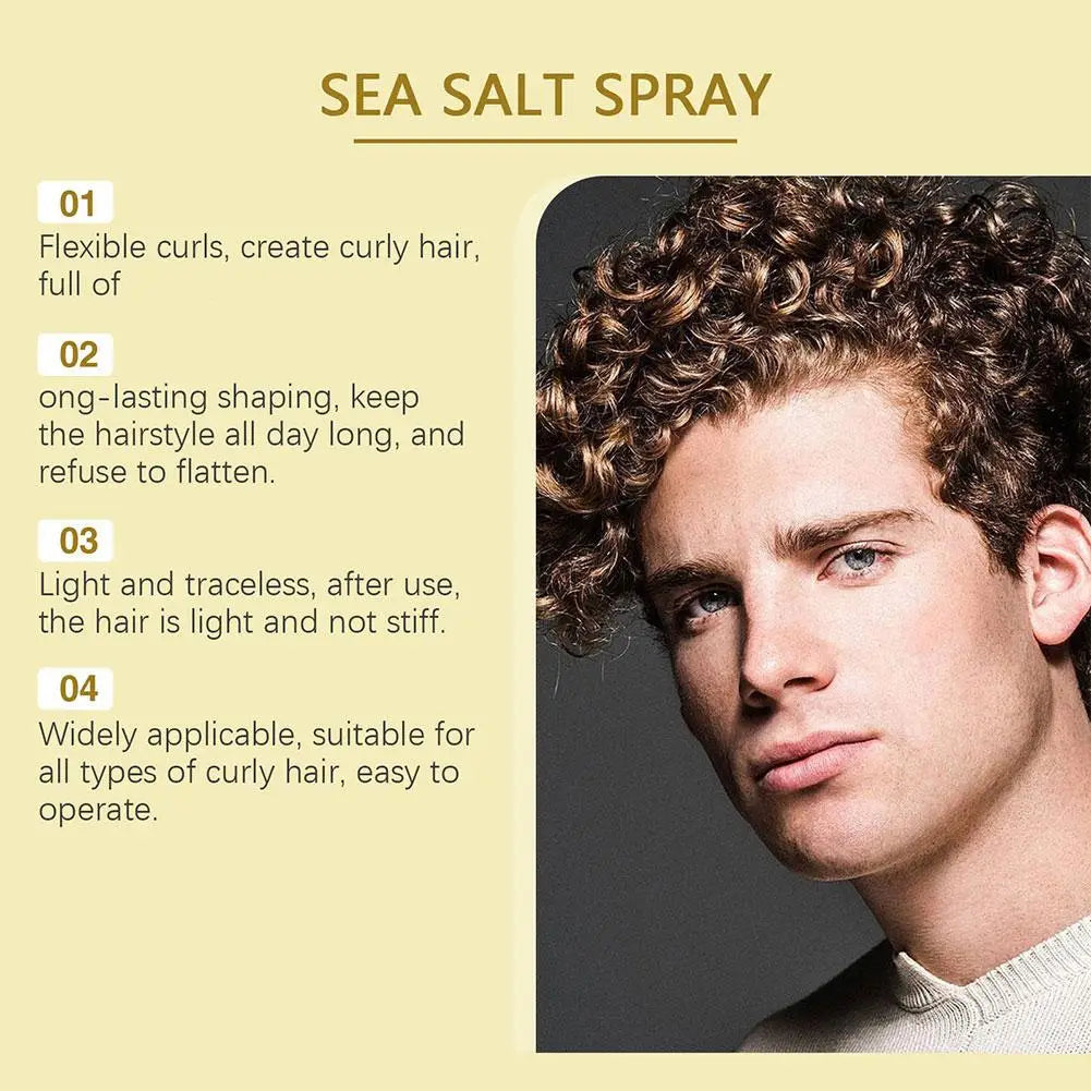 Sea Salt Spray Improving Volumizing, Natural Sea Salt Hair Styling Spray For Men Women Light Non-Greasy Fluffy Hair Fixing Spray Qme