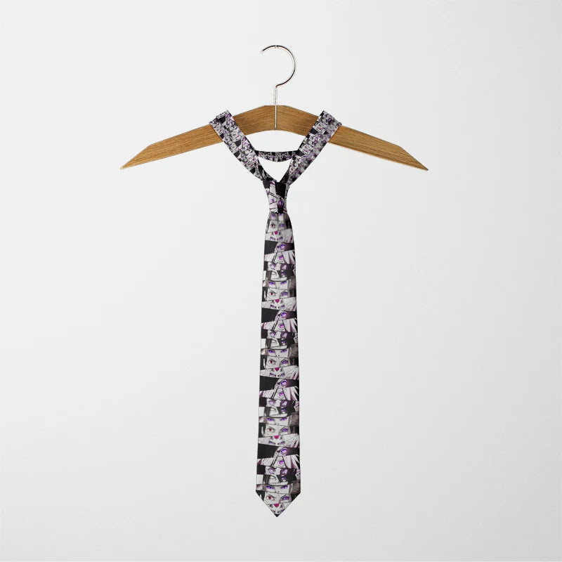 Japanese Cartoon Printing Men's Women's Ties Unique Eye Designcasual Qme