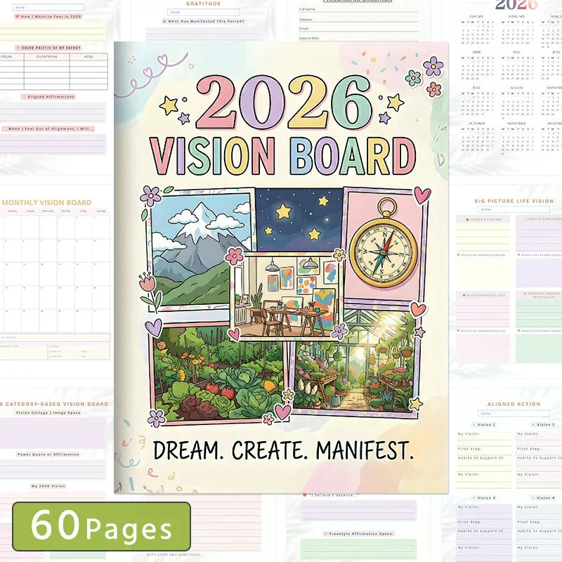 2026 Vision Board Goal Planner Manifest Life Monthly Quarterly Qme Default Title