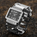 1 luxurious rectangular crystal dial women's fashionable bracelet watch, casual style, alloy strap, quartz movement,, Qme 3