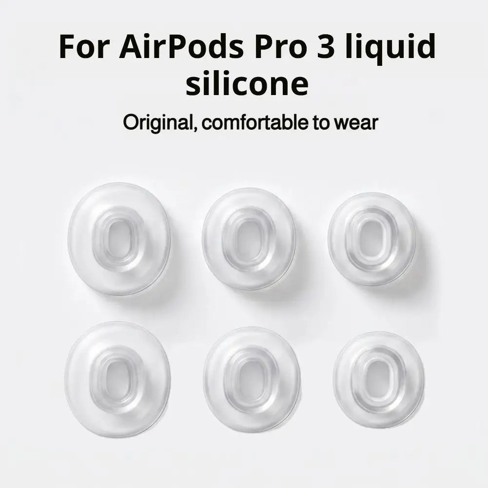Silicone Eartips For Apple AirPods Pro 3 Soft Noise Reduction Earbuds Cap Replacement Protective Earbuds Covers Qme