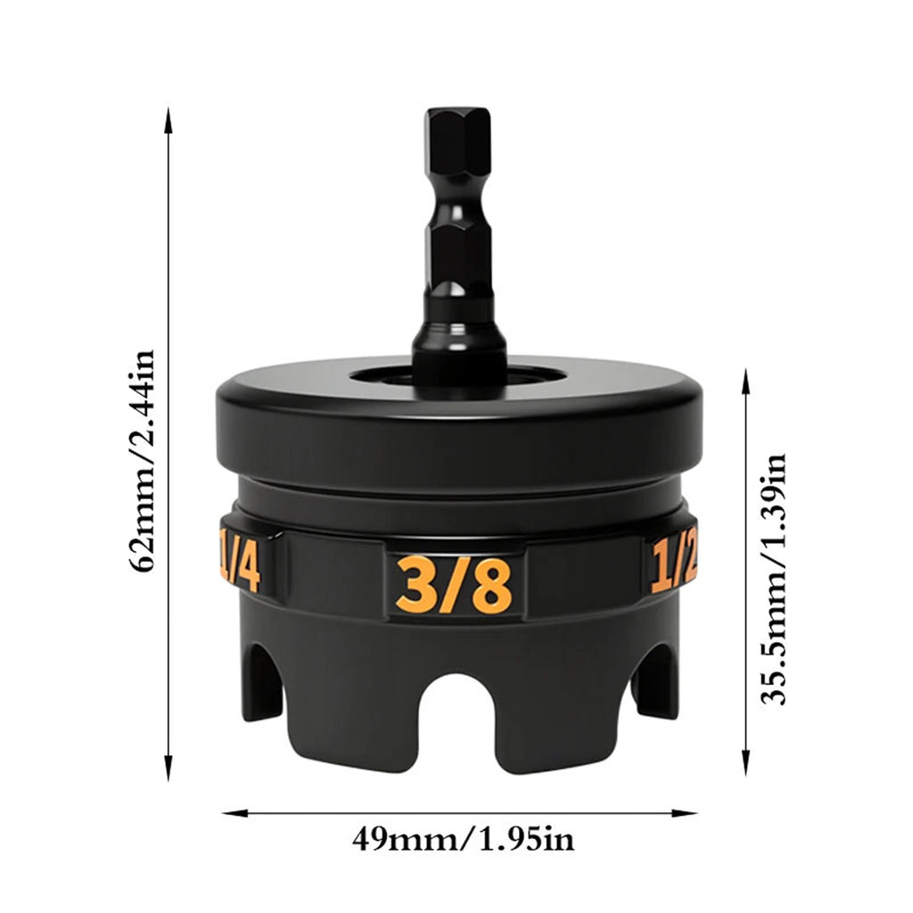 Metal Nut Zipper Drill Attachment For Fast Nut And Bolt Removal Nut Remover Bolt Extractor Tool For Conduit Racks Socket Wrench Qme