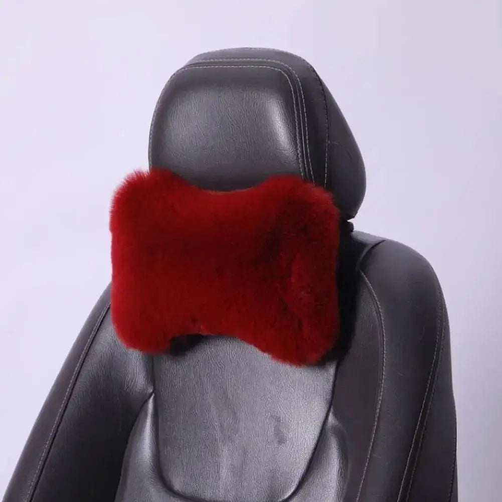 Car seat neck support cushion, car headrest, universal lumbar support cushion Qme Rose red