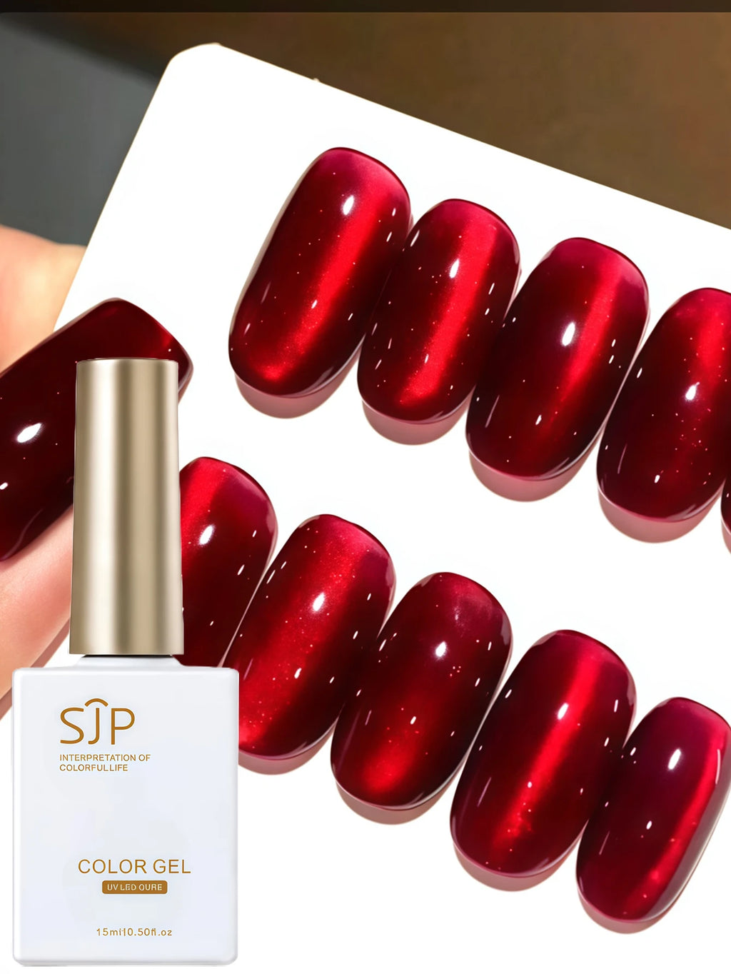 1 One-step Cat Eye Nail Polish Gel No Coat Base Required Autumn Qme