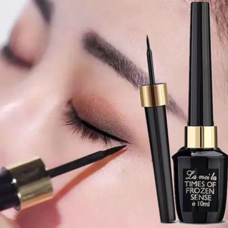 Long-lasting Black Gel Eyeliner Ultra-fine Hard-tipped Waterproof Liquid Eyeliner Pen Quick-Dry Durable Cosmetics Makeup Tool Qme