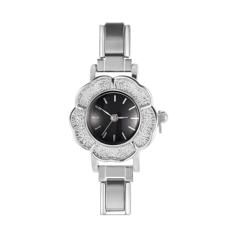 Wholesale Fashion Women's Mens Stainless Steel Round Hexagon Flower Shape High Quality Watch Bracelet For Friend DIY Watch Gifts Qme Style 33