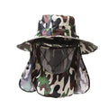 Fishing Hat Sun Shading Large Eaves Mountain Climbing Mask Breathable Qme Army green