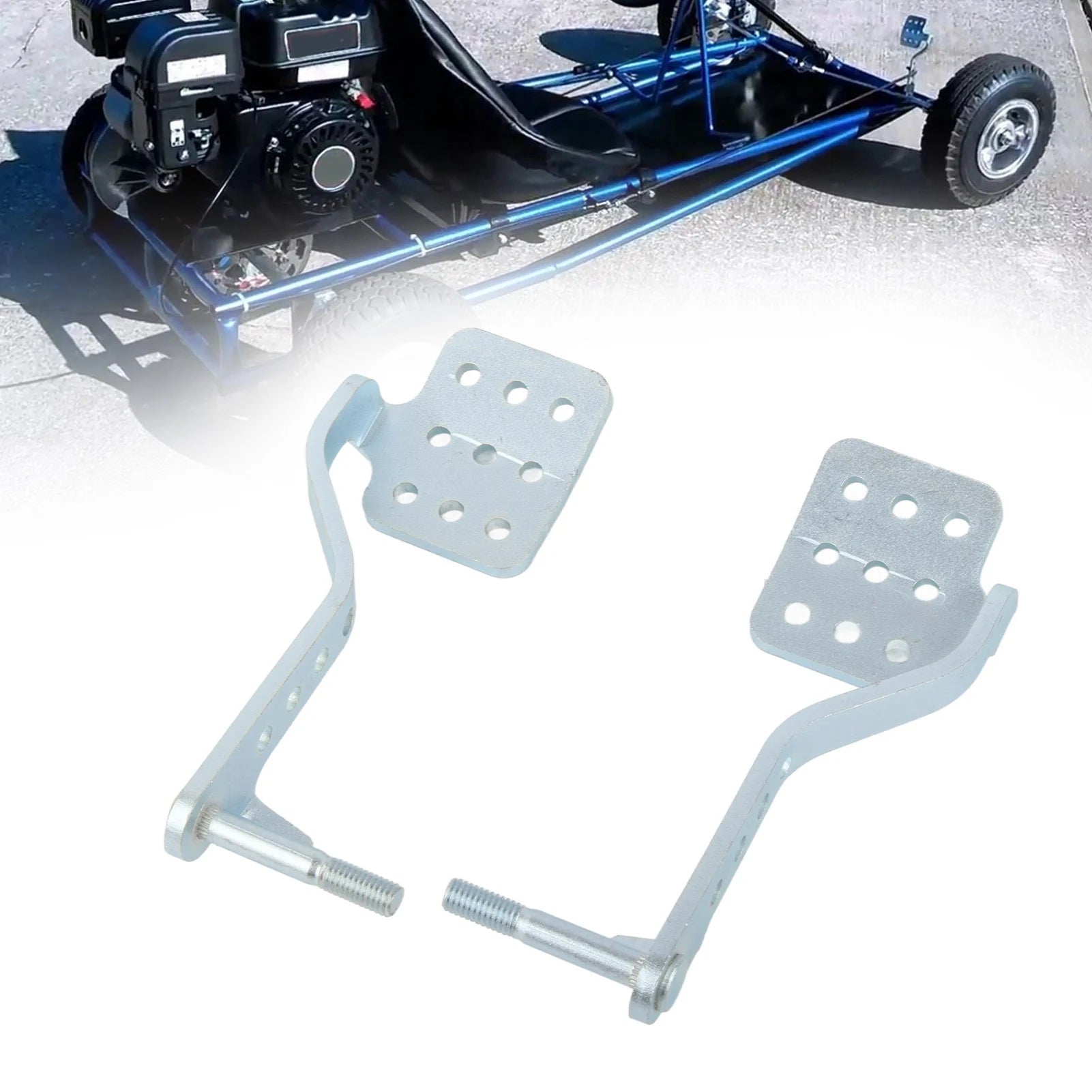Go Kart Pedals Kit Anti Slip Lightweight Brake Throttle Pedals Return Springs 1 Pair for 196cc 6.5hp Road Rocket Qme