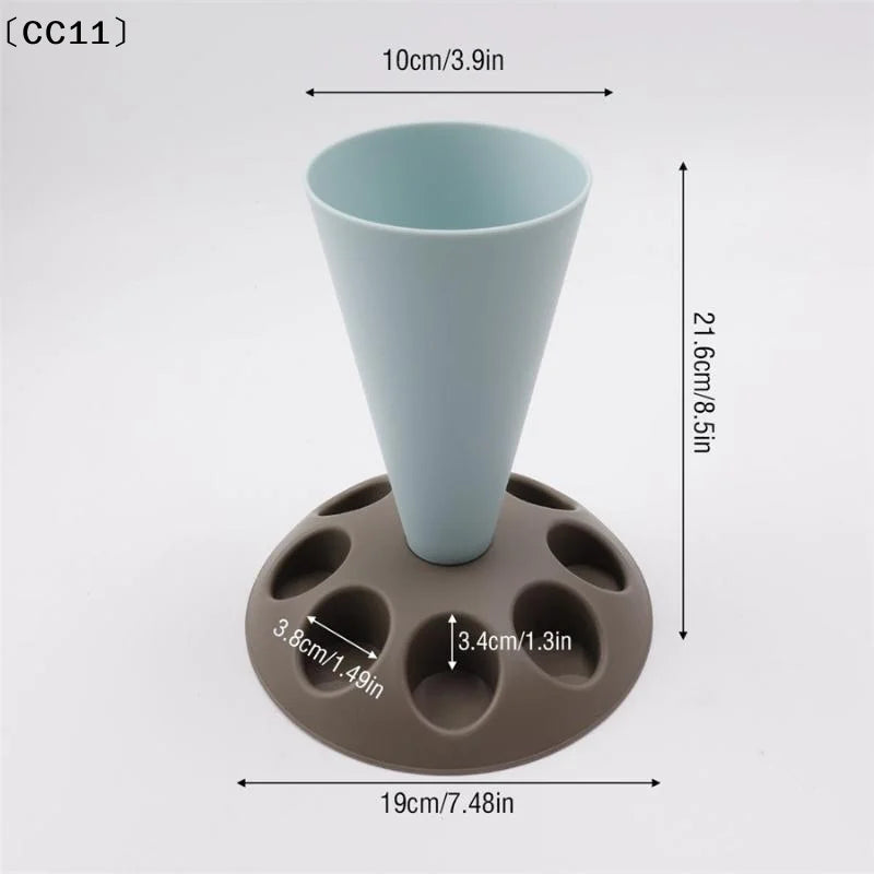Piping Bag Nozzles Storage Rack Stand 8 Slots Large Capacity Pastry Qme