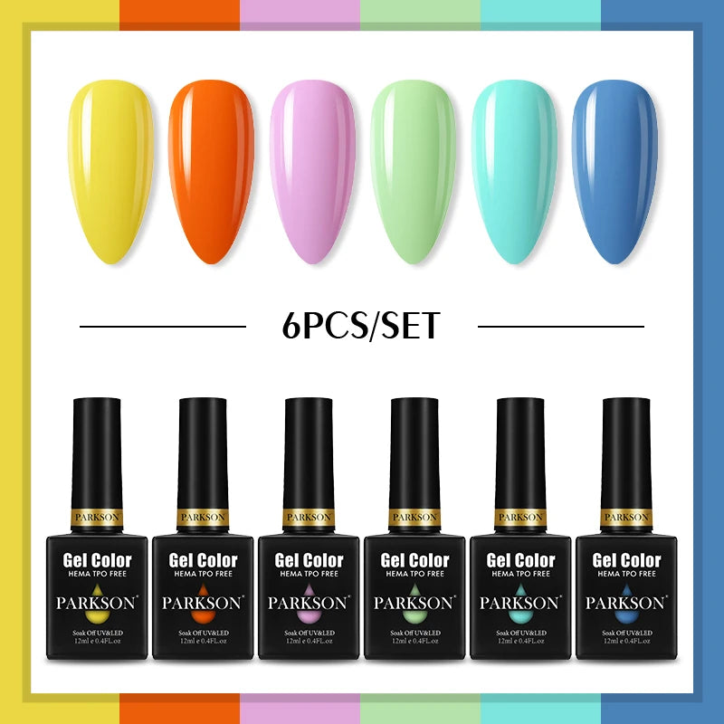 PARKSON Lot Gel Polish Semi-permanent Nail Hybrid Varnishes Base Coat Qme ZH01