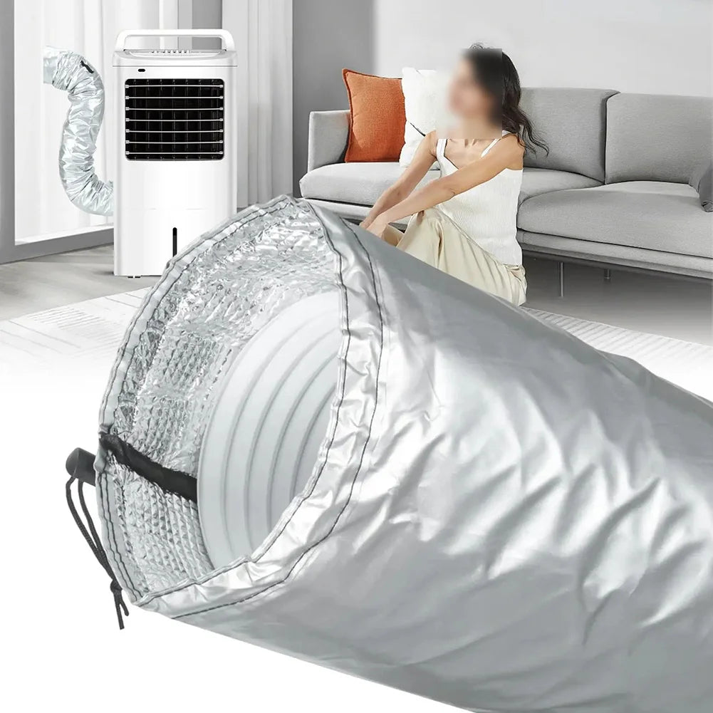 Air Conditioner Hose Cover Adjustable AC Hose Insulation Wrap Air Outlet Pipe Tube Hose Protective Cover Heat Insulation Sleeve Qme Default Title