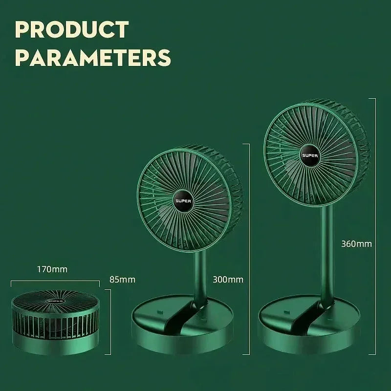 Mini Adjustable Mini Fan Small Cooling Handy Desk Home Office Table Battery USB Rechargeable Portable Electric Fan Qme