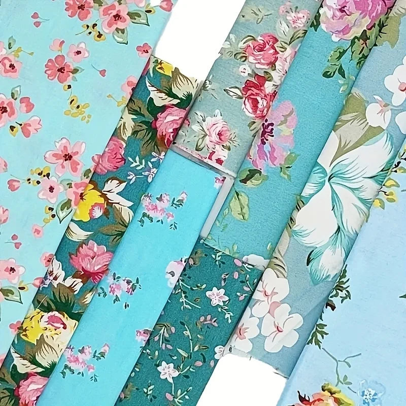 Twill Printed Fabric DIY Handmade Patchwork Fabric Group Pure Cotton Floral Fabric Qme