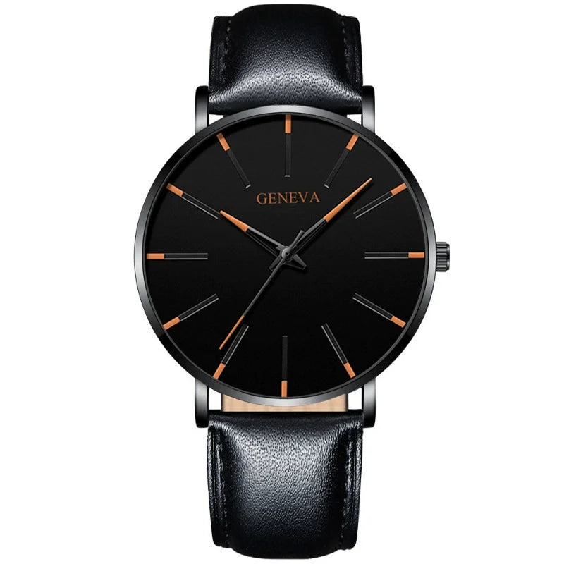 Top Brand Fashion Minimalist Ultra-thin Watch Men's Business Stainless Steel Strap Steel Mesh Quartz Watch Relogio Masculino Qme WHITE