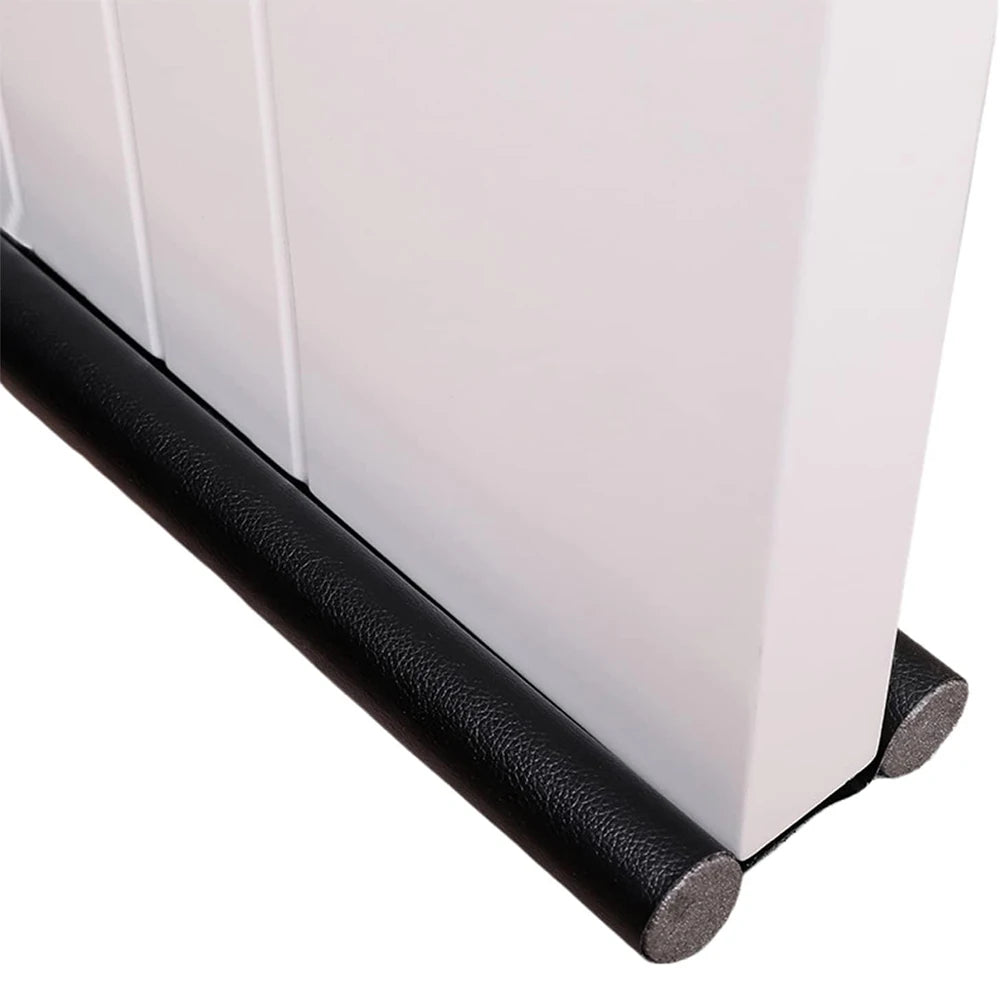 1pc Door Bottom Seal Strip Cuttable Insulation Under Door Draft Blocker Windproof Anti-Cold Gap Weather Stripping Acoustic Foam Qme Double black