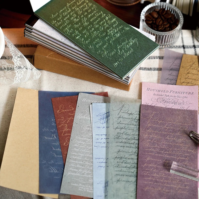 30 pcs Vintage Gentle monologue Decorative paper writable memo Diy Diary Album Scrapbooking material Creativity Background paper Qme