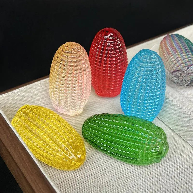 Desktop Decoration Photography Prop Good Luck Crystal Corn Ornament Qme