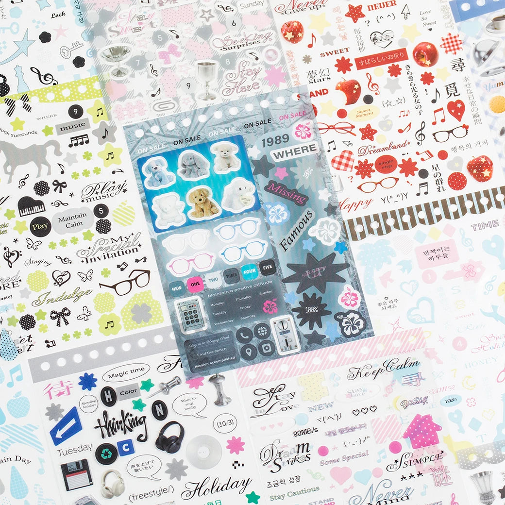 30/60pcs Die-Cut Sticker Book Japanese Food & Dessert Vintage Showa Style Matte Glossy Finishes School Stationery Supplies Qme