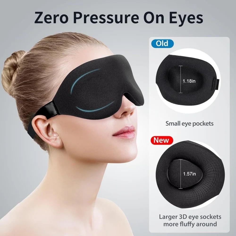 3D Sleeping Mask Block Out Light Sleep Mask For Eye Soft Sleeping Aid Eye Mask for Travel Eyeshade Night Breathable Slaapmasker Qme