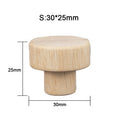 Round Wooden Cabinet Knobs Unfinished Wood cupboard Furniture Drawer Pulls Handles with Screws for Wardrobe Dresser Closet Qme S 20pcs