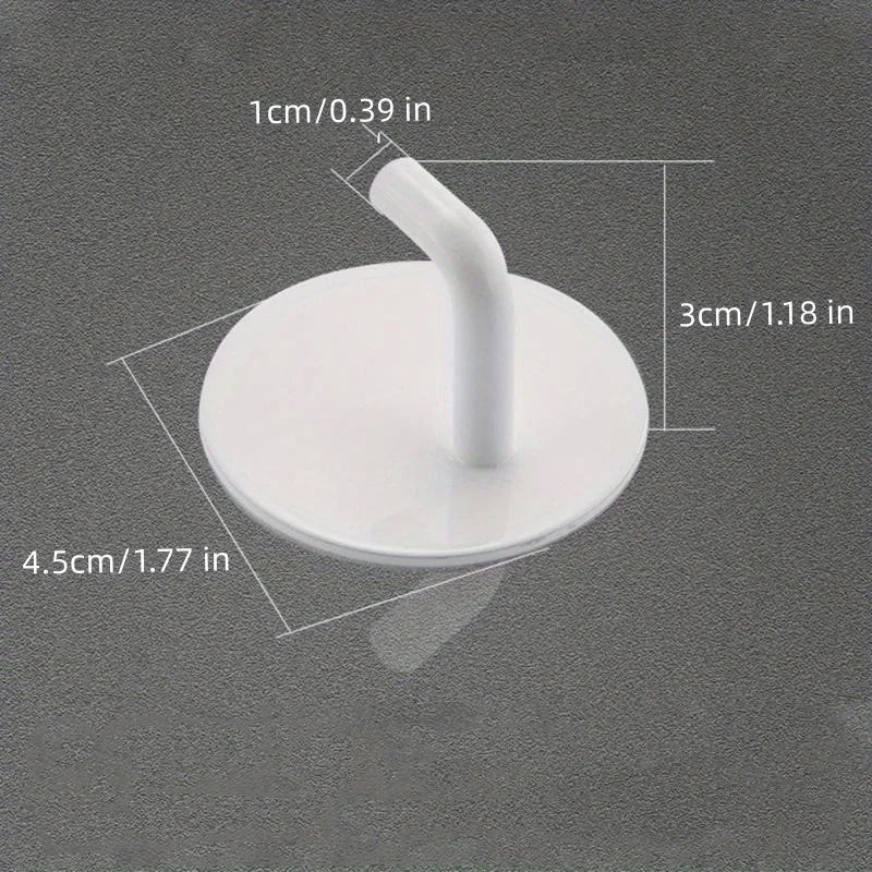 Wall-mounted shower hanger, used for hanging loofahs, towels, clothes, bathrobes - a detachable bathroom storage device Qme white