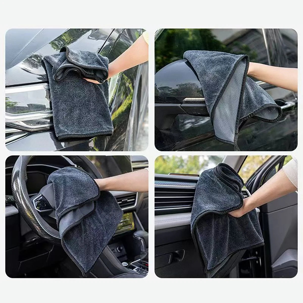 40 Absorbent Microfiber Cleaning Cloth Car Care Details Suitable Qme
