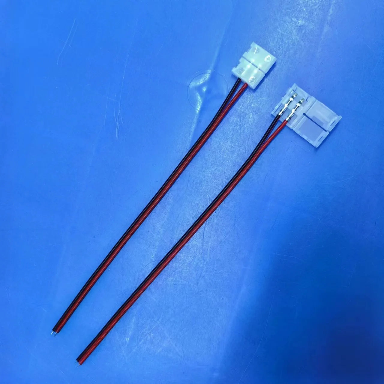 2-pin LED Strip Connector LED3528 5050 Solder Single Head Headlight Qme 8mm 10Pcs