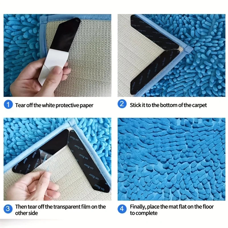 10-Pack Waterproof Reusable Adhesive Carpet Pads Universal Qme