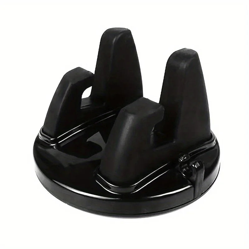 360° Rotating Universal Car Phone Mount - Anti-slip Dashboard GPS Navigator - Secure Fit for All Phones Qme Black