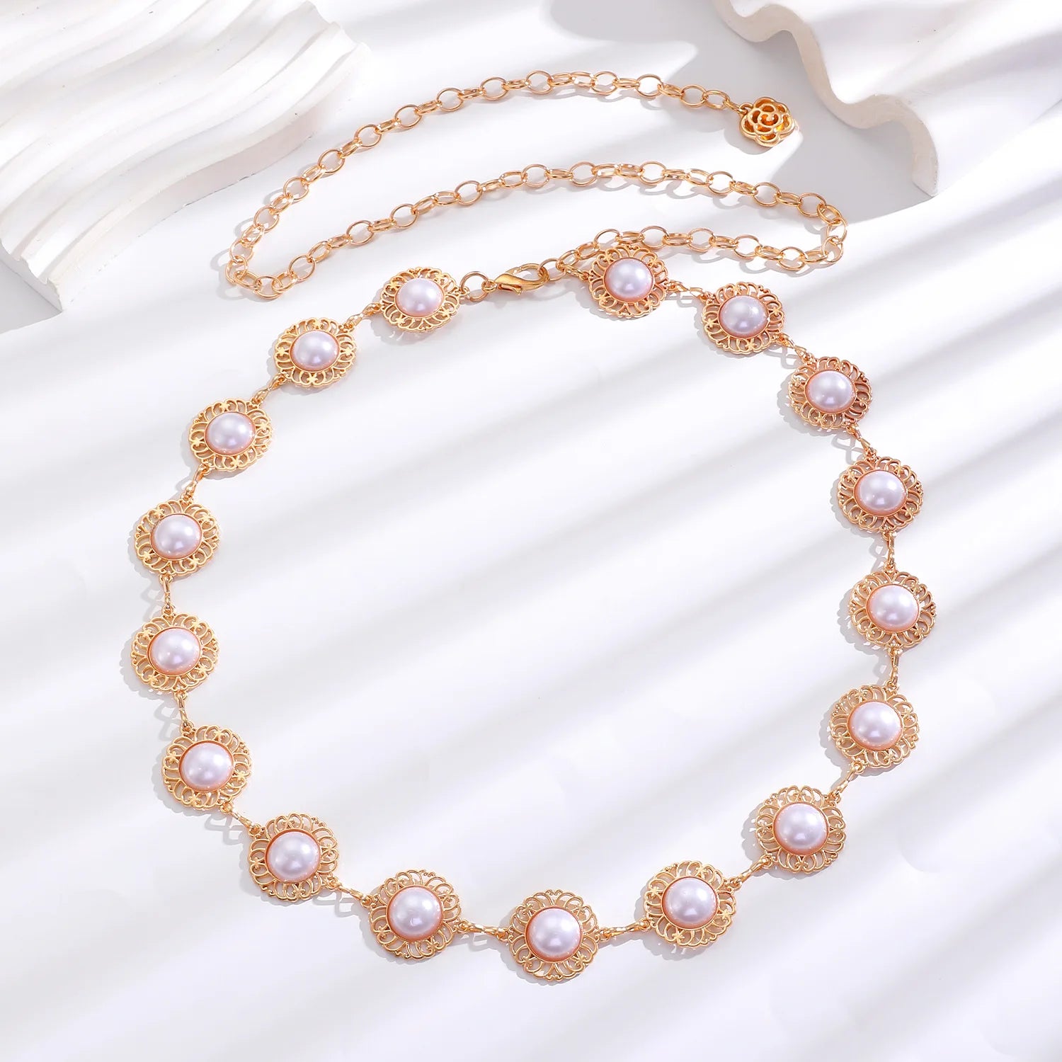 Women's Slim Decorative Waist Chain Silver Ethnic Tassel Belt Dresses