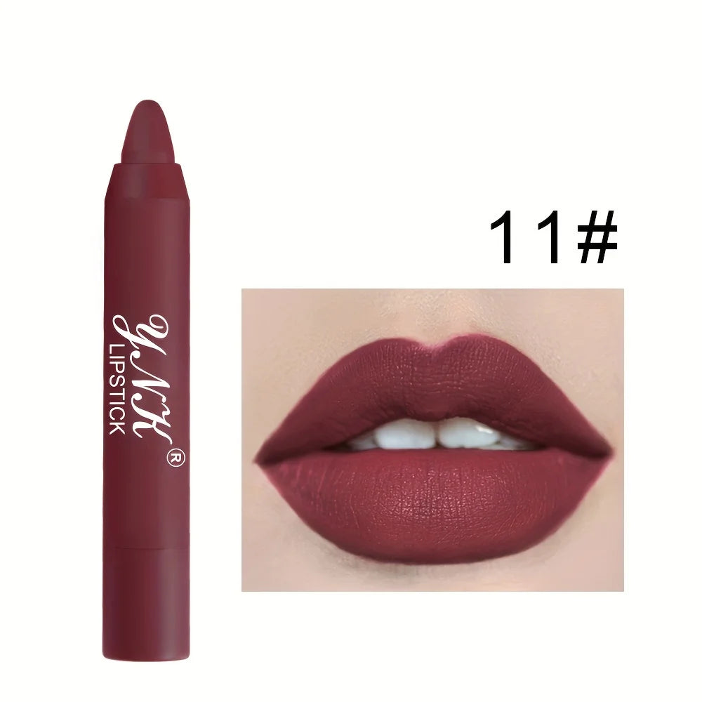 Matte Lipstick Pen Automatic Rotary Pencil Waterproof Non Fading Lip Qme 11