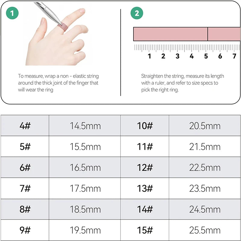 Ring 4 Sizing Kit Professional Finger Measuring Tool Smart Ring Measure Your Finger Size Before Buying a Ring Size 4 to 15 Qme