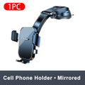 Car Phone Holder Dashboard Auto Cellphone Holder 360 Degree Rotation Universal Desk Windshield Hanging Phone Navigation Bracket Qme Mirrored type