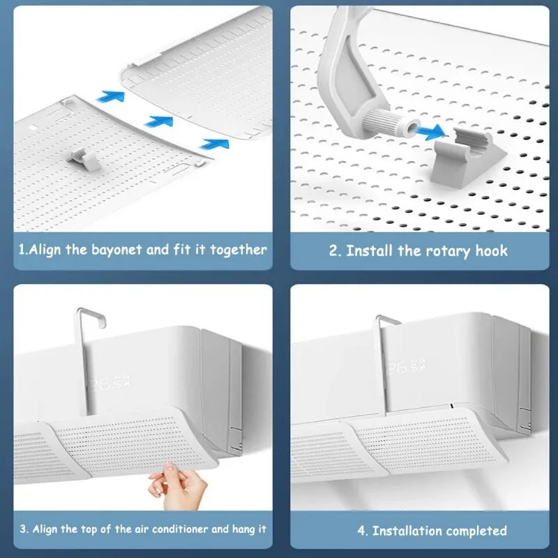 Air Conditioning Wind Shield Infant Anti Direct Blowing Scalable Adjustable Wind Guide Cover Outlet Baffle Windshield Dust Cover Qme