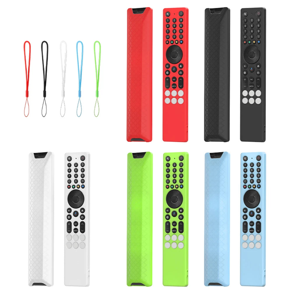 For TCL RC833A Remote Control Protect Case with Lanyard Drop-Proof RC Cover Anti-Slip Television RC Shell Smart TV Accessories Qme