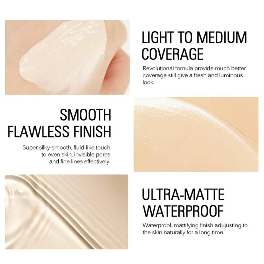 Matte Face Foundation Cream Oil-control Waterproof Lasting Concealer Qme
