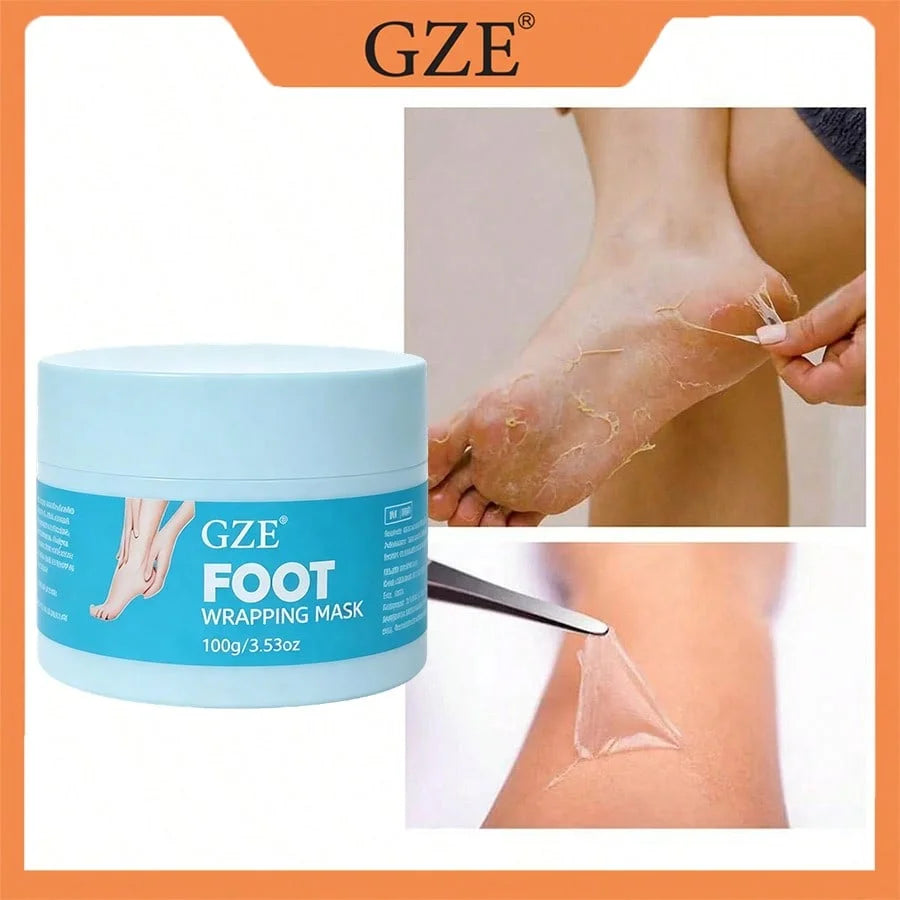 GZE Peel Off Foot Wrapping Mask, Exfoliating Hydrating Foot Peel Mask, Remove Dead Skin Calluses, Repair Cracked Rough Dry Heels Qme
