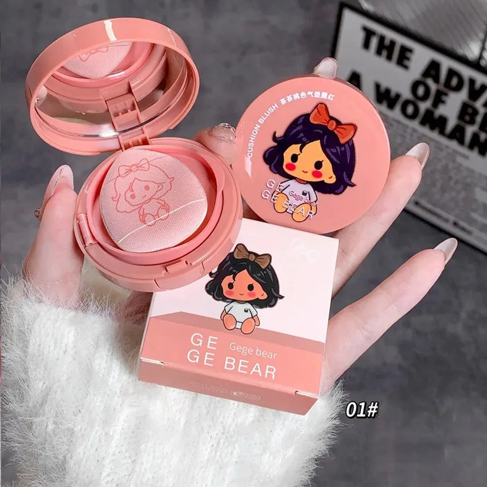 Cushion Blush Blendable Shade Powder Puff Whitening Without Sticking Qme