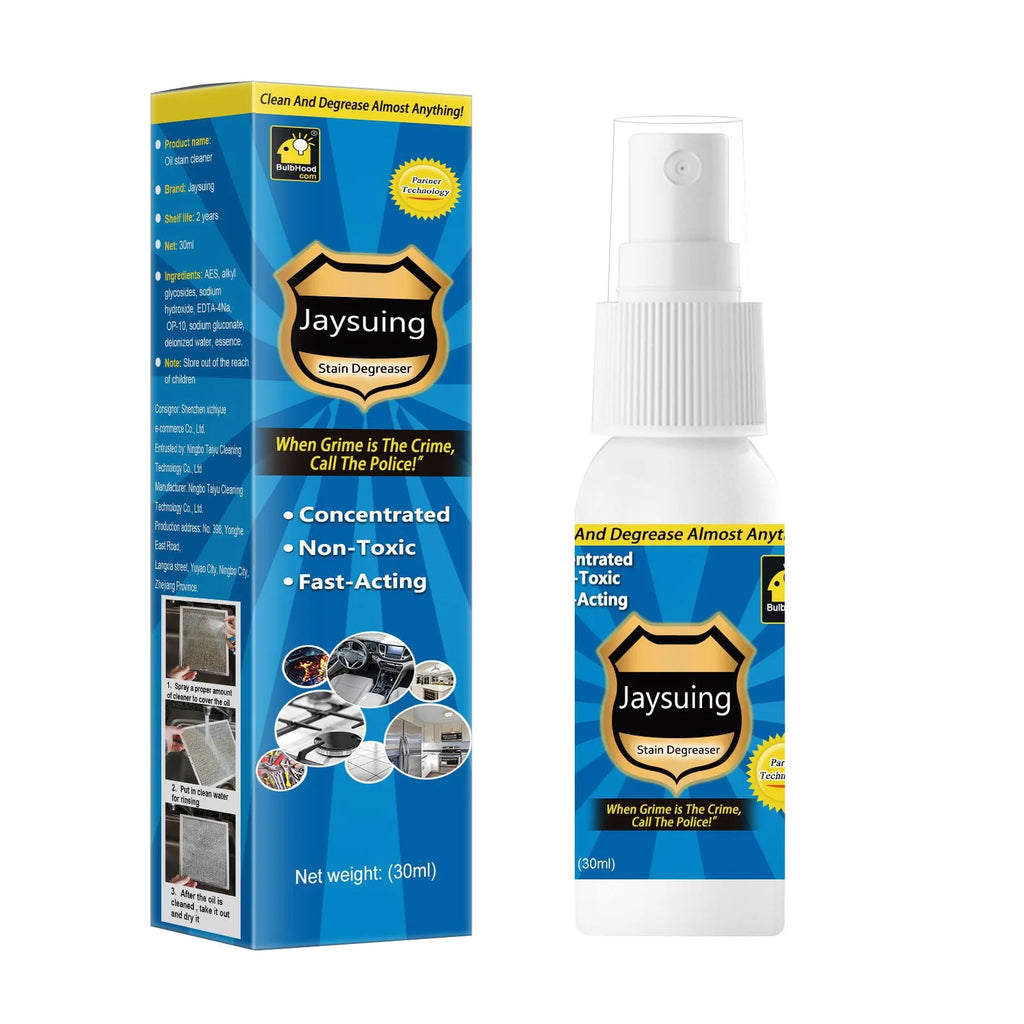Oil Stain Cleaner Oven Household Grill Grease Detergent Range Hood Cleaning Oil Dirt Removal Anti Rust Kitchen Cleaning Spray Qme 30ml Boxed