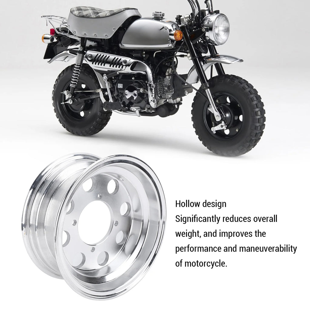 8Inch Motorcycle Rear Wheel Rim Fine Polishing Aluminium Alloy Wheel Hub for Honda Monkey Z50 Z50R Z50J Bike Qme