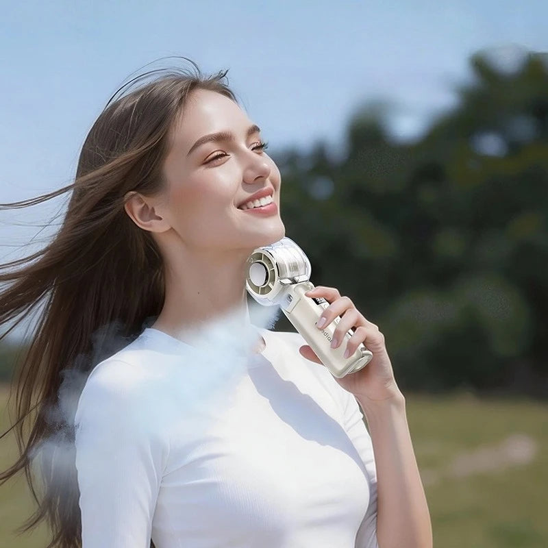 Mini Portable Mist Fan High-speed USB Fast Charging Personal Cooling Qme