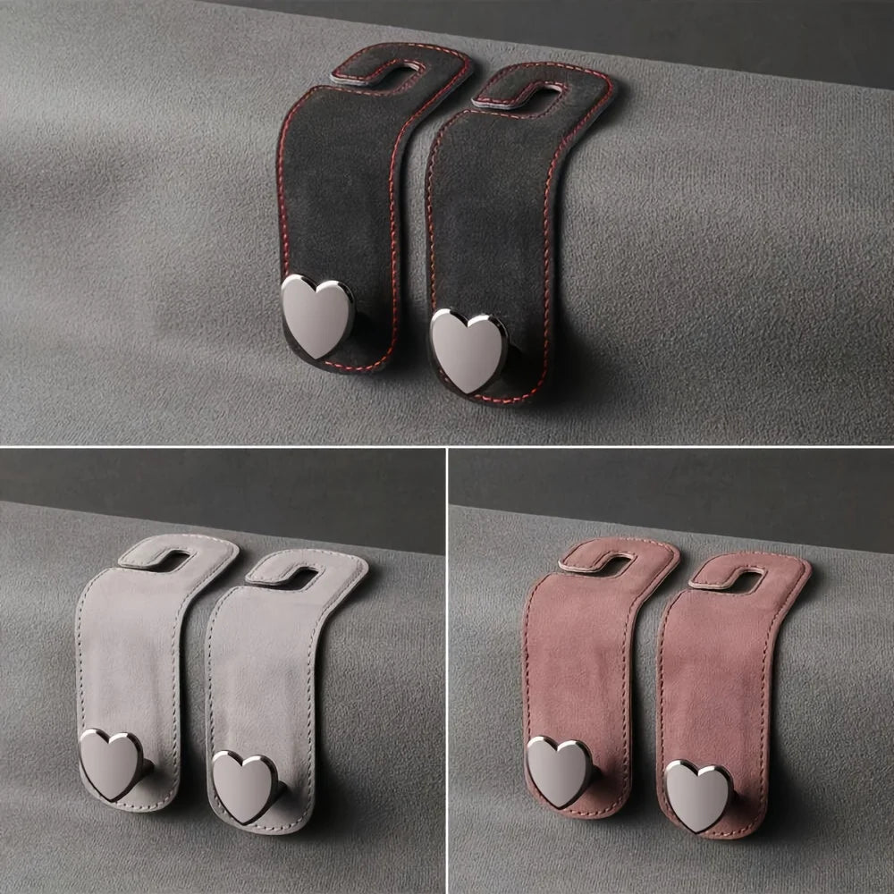 Cute heart-shaped vehicle storage pendant wallet bag, car interior seat backrest storage accessories, SUV sedan universal Qme